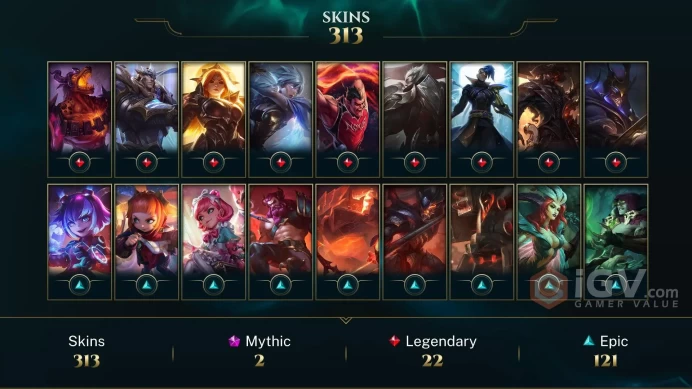 EUW 311 Skins 172 Champs | Karate Kennen | Super Kennen | Infernal Kennen | Blade Queen Lissandra | Headhunter Akali | LOL0098
