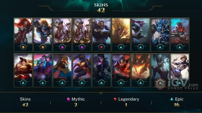 ME EMAIL CHANGEABLE 83 CHAMPS 42 SKINS 10K BE Prestige Bewitching Miss Fortune GUN GODDESS MF PF EZREAL 2X LAST PLAY 2024