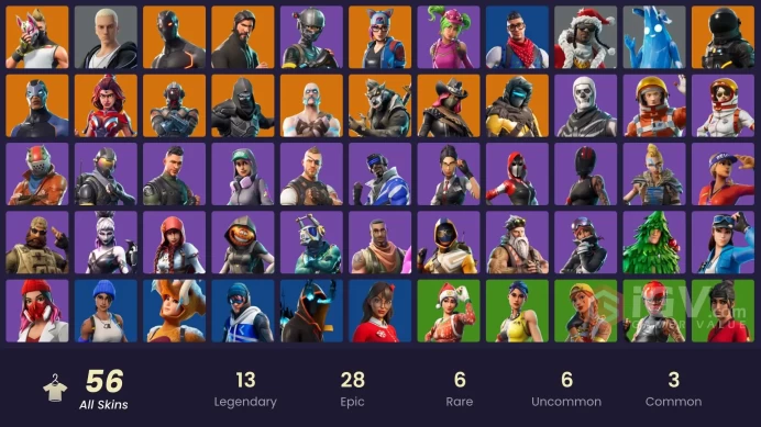 56 skins [All Platforms] The Reaper | Elite Agent | Take The L | Omega | Reaper | Orange Justice | Drift | 600 VB | Instant Delivery