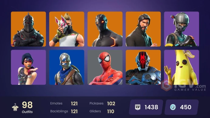 [PC] 98 skins | OG STW | Black Knight | Sparkle Specialist | Dark Skully | The Reaper | Blue Squire | Royale Knight | Elite Agent | 450 VB
