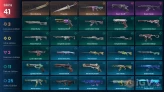 NA 41 skins | Recon Balisong | Reaver Vandal | Glitchpop Phantom | Prosperity | Reaver Sheriff | Sandswept Sheriff | Artisan Phantom | V0556