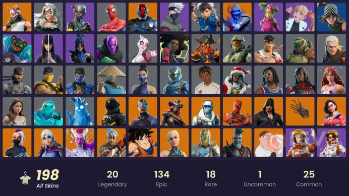 [ALL PLATFORMS]-186 Skin-Take The L-Elite Agent-Ryu-Zuko-Kitana (MK3)-Kakashi Hatake-Raiden (MK3)-Naruto Uzumaki-Black Cat-Scorpion (MK3)-
