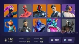 143 skins | Merry Mint Axe | Gold Midas | Point Patroller | Pitch Patroller | Tart Tycoon | Spectra Knight | Menace | The Foundation | Fusion