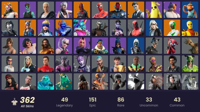 361 skins | OG STW | Neo Versa | Gold Midas | WORLD CUP | Gold Brutus | World Warrior | Cloud Striker | Point Patroller | Royale Bomber | 100 VB