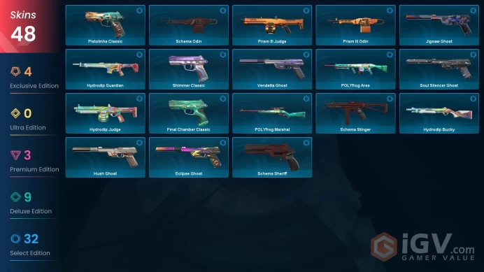NA | Forsaken Ritual Blade, Prime Vandal, RGX 11z Pro Vandal, Singularity Sheriff, Oni Phantom, Ion Phantom | 48 Skins [Full Access]