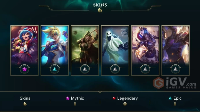 [Code A406] Level 65 + 6 Skins / EUW / Very Cheap