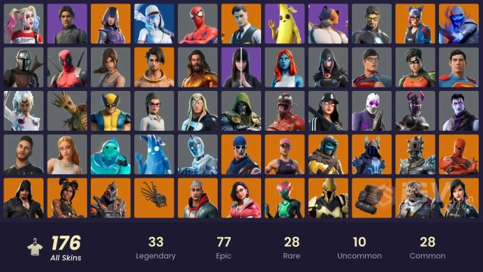 [PC] 176 skins | OG STW | IKONIK | Glow | Gold Brutus | Gold Midas | Tart Tycoon | Blue Striker | The Ice King | Ultima Knight | Raz | 200 VB