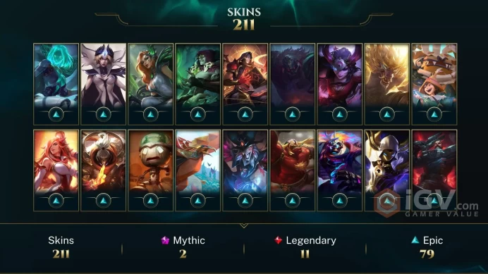 EUW 208 Skins 172 Champs | Mecha Rengar | Muay Thai Lee Sin | Pool Party Lee Sin | Knockout Lee Sin | Kennen M.D. | Blood Moon Kennen | LOL0113