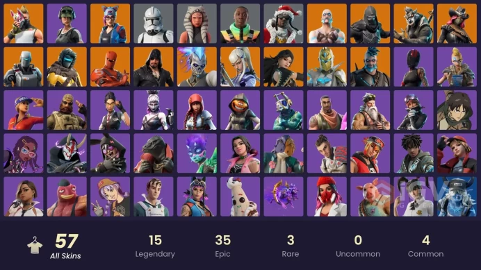 | PC/PSN/XBOX | 57 SKINS | Trailblazer | Renzo the Destroyer | Blackheart | Lynx | A.I.M. | Calamity | Ragnarok | Mizuki | 1450 VBUCKS | GLxPi |