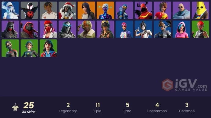 [PSN/XBOX/PC/NINT] Email | Leviathan Axe | Galaxy Scout | Candy Axe | 13 Paid Skins | Slayer Juice WRLD | Brite Bomber | 25 Skins