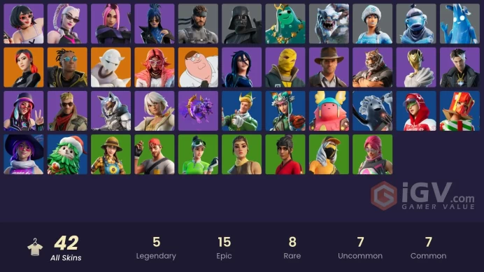 * [PC/XBOX/NINT/PSN] FA | 42 skins | Heron Stance Hero | Peter Griffin | Malik | Polarity | Valeria | Snap | Poseidon | Darth Vader