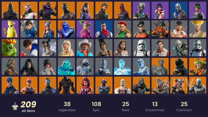 FA - [PC] 182 skins | Black Knight , Sparkle Specialist , The Reaper , Glow , Blue Squire , Royale Knight
