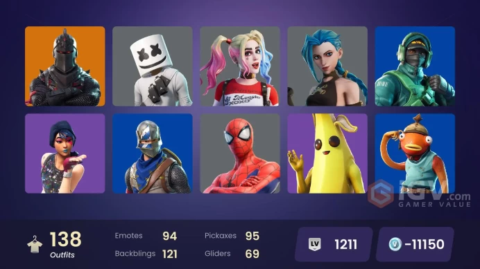 [EMAIL CHANGEABLE] Skins: 138 | Black Knight, Reflex, AC/DC, Sparkle Specialist, Floss, Royale Knight, Blue Squire, Laugh It Up, OG STW, #3041