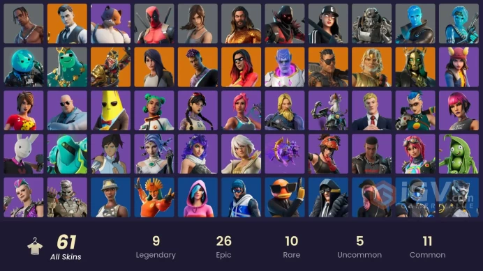 61 skins | Travis Scott | Gold Midas | Fixer | Point Patroller | Kymera | Joey | Hades | Wukong | Joltara
