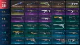 NA 36 skins | Radiant Entertainment System Phantom | Evori Dreamwings Vandal | Araxys Vandal | Yoru's Stylish Butterfly Comb | V0511