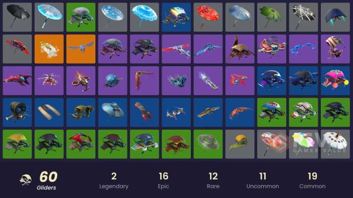 71 skins | Black Knight | Sparkle Specialist | The Reaper | Blue Squire | Royale Knight | Elite Agent | Omega (stage 5) | Rogue Agent