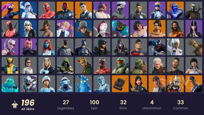 Lifetime Warranty-Instant Delivery -PSN-XBOX[PC] 196 skins | Neo Versa | Gold Brutus | Gold Meowscles | Gold Midas | Master Chief (Matte Black) 