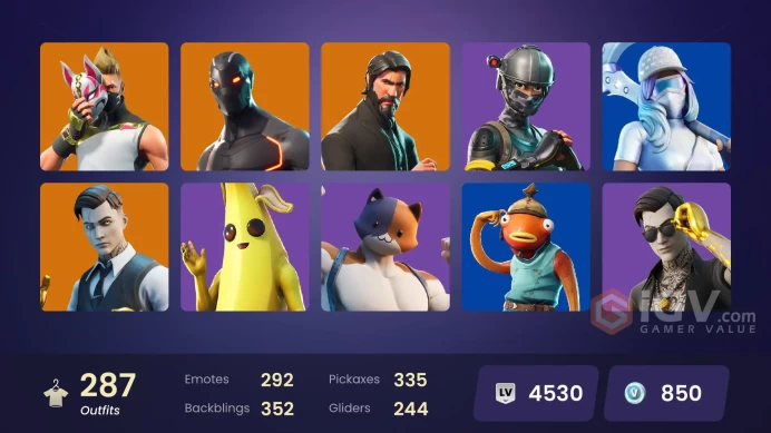 Lifetime Warranty-Immediate Delivery -PSN-XBOX[PC] 287 skins | OG STW | The Reaper | Elite Agent | Blue Team Leader | Gold Brutus | Gold Midas |