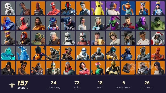 Lifetime Warranty | 157 skins | Neo Versa | Travis Scott | Astro Jack | Gold Brutus | Gold Midas | Gold Meowscles | Fishstick (World Cup)
