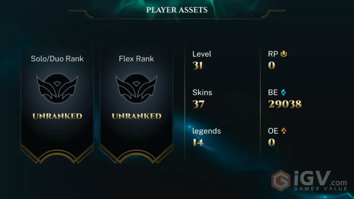 [EUW] | 30,000+ Blue Essence | LVL 30 | Completed 10 games and can directly rank | Full Access | Instant Delivery |Unverified Email | Q79
