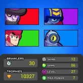 7LV11BRAWLERS~10013TROPHIES~12SKINS~3HYPERCHARGE~29BRAWLERS #A1346Z