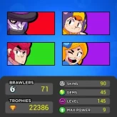 ◈ 90 Skins ◈ 6 Legendary Brawlers ◈21964 Trophy + Level 145 ◈ Very Cheap ◈ 71 brawlers◈