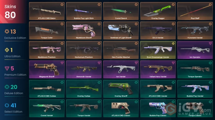 EU | 80 SKIN | Kuronami Vandal | Neo Frontier Marshal | Ruyi Staff | Nocturnum Phantom | EXO Vandal | Mystbloom Phantom | MAIL CHANGEABLE