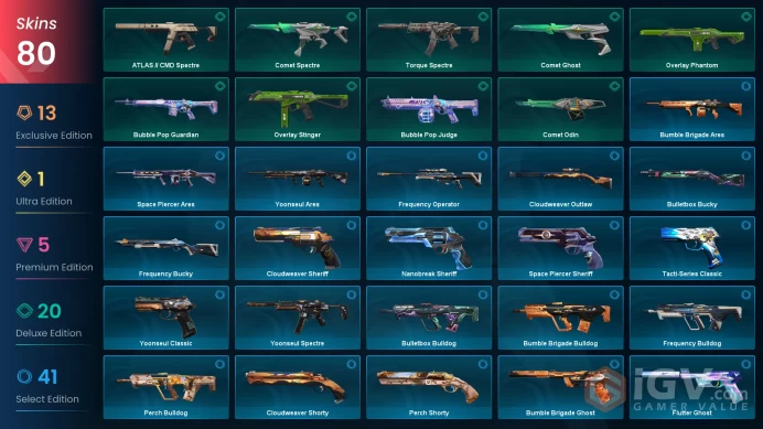 EU | 80 SKIN | Kuronami Vandal | Neo Frontier Marshal | Ruyi Staff | Nocturnum Phantom | EXO Vandal | Mystbloom Phantom | MAIL CHANGEABLE