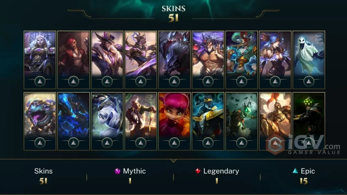| NA | 31 SKINS | PLATINUM 1 | 78 CHAMPIONS | 101 LEVEL | INSTANT DELIVERY | FULL ACCESS | HLGHG |